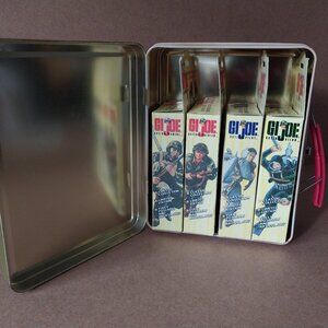 GI Joe metal lunch box,new never used,+ complete set 4 Detachable Key Chain NWT